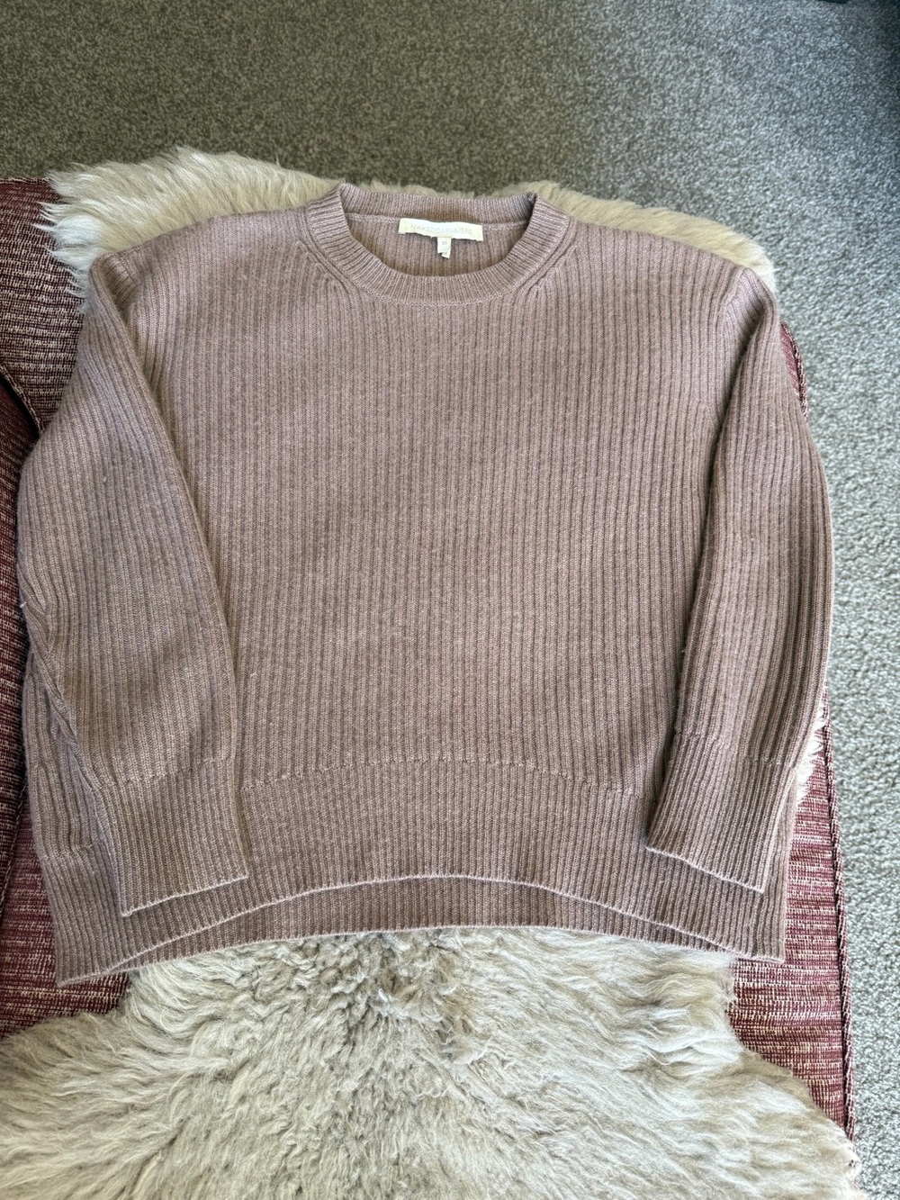 NakedCashmere Ribbed Crewneck Sweater - Dusty Mauve